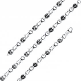 Цепь плетение Фантазийное из черненого серебра Иордань Б-Ц-083 Хризма Б-Ц-083 Хризма фото